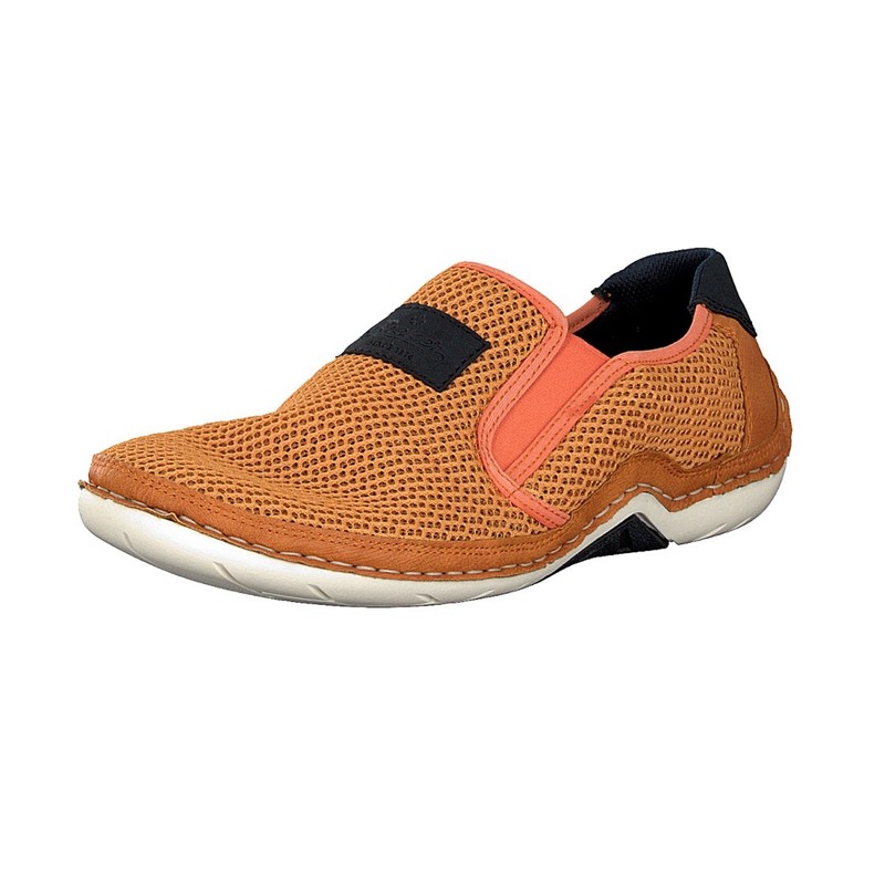 Slip On Panske - Rieker 07556-38 Oranžové Topánky